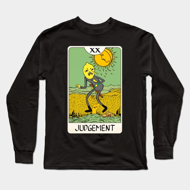 Lemongrab - Tarot Card Long Sleeve T-Shirt by kvothewordslinger